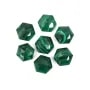 Malachite faceted hexagon cabochon 10mm x 1pc