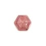 Rodonite sfaccettata esagonale cabochon 10mm x 1pc