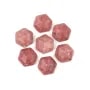 Rodonita facetada cabujón hexagonal 10mm x 1ud