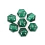Cabochão hexagonal de malaquite 10 mm x 1 unidade