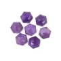Ametista sfaccettata esagonale cabochon 10mm x 1pc