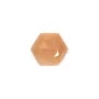 Cabochon Pietra di luna arancione esagonale sfaccettato 10mm x 1pc