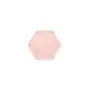 Quarzo rosa sfaccettato esagonale cabochon 10mm x 1pc