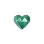 Cabochon Malachite coeur facetté 9x10mm x 1pc