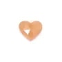 Cabujón Piedra de luna naranja corazón facetado 9x10mm x 1pc
