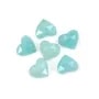 Cabochon Amazonite coeur facetté 9x10mm x 1pc
