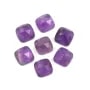 Cabochon Améthyste carré facetté 9mm x 1pc