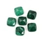 Malachite sfaccettata quadrata cabochon 9mm x 1pc