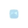 Square faceted Aquamarine cabochon 9mm x 1pc
