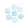 Square faceted Aquamarine cabochon 9mm x 1pc