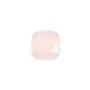 Cabujón cuadrado facetado de cuarzo rosa 9mm x 1ud