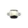 Espaçador para cabochão quadrado de 9 mm - Prata x 1 unidade