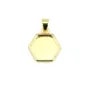 Pendant holder for 10mm hexagon cabochon - Gold x 1pc