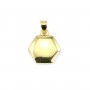 Pendant holder for 10mm hexagon cabochon - Gold x 1pc