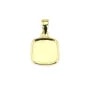 Ciondolo quadrato porta cabochon 9mm - Oro x 1pc