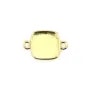 Intercalaire pour cabochon carré 9mm - Doré x 1pc