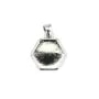 Anhänger Halterung für 10mm Hexagon-Cabochon - Silber x 1Stk