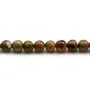 African opal, on beige color, in round shape, 4mm x 40cm