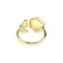 Anello regolabile per cabochon esagonale e rotondo - Oro x 1 pz