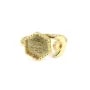 Anello regolabile per cabochon esagonale e rotondo - Oro x 1 pz