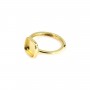Bague réglable support cabochon carré 9mm - Doré x 1pc