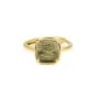 Bague réglable support cabochon carré 9mm - Doré x 1pc