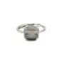 Anello regolabile per cabochon quadrato da 9 mm - Argento x 1 pz