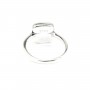 Anello regolabile per cabochon quadrato da 9 mm - Argento 925 x 1 pz