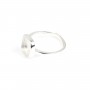 Verstellbarer Ring für quadratischen Cabochon 9mm - 925er Silber x 1Stk