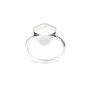 Verstellbarer Ring für 10mm Hexagon-Cabochon - 925er Silber x 1Stk