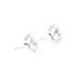 Boucles d'oreilles pour  cabochon carré 9mm - Argent 925 x 2pcs