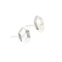 Orecchini cabochon esagonali 10 mm - Argento 925 x 2 pezzi