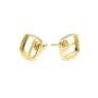 Brinco para cabochão quadrado de 9mm - Ouro x 2pcs