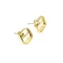 Brinco para cabochão quadrado de 9mm - Ouro x 2pcs