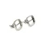 Pendiente para cabujón cuadrado 9mm - Plateado x 2pcs