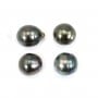 Perle tahiti semi-ronde 9.5-10.5mm x 4pcs