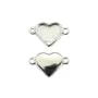 Zwischenlage für Herz Cabochon 9x10mm - Silber x 1St