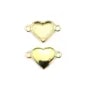Distanziatore per cuore cabochon 9x10mm - Oro x 1pc