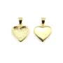 Pendentif pour cabochon coeur 9x10mm - Doré x 1pc