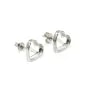 Ohrring für Herz Cabochon 9x10mm - Silber x 2pc