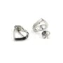 Boucles d'oreilles pour cabochon coeur 9x10mm - Argenté x 2pc