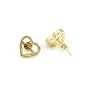 Pendiente corazón cabujón 9x10mm - Oro x 2pc
