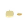 Porta colgante para cabujón rectangular y redondo - Oro x 1pc