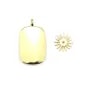 Porta colgante para cabujón rectangular y redondo - Oro x 1pc