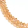 Aventurine orange trèfle facetté 10mm x 39cm