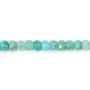 Amazonite rondelle facetté 3x4mm x 39cm
