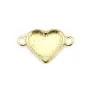 Intercalaire pour cabochon coeur 9x10mm - Doré x 1pc