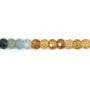 Tourmaline dégradé rondelle facetté 2x3mm x 39cm