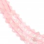 Quartz rose trèfle facetté 10mm x 40cm