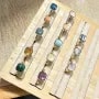 Rhodonit-Cabochon quadratisch facettiert 9mm x 1pc